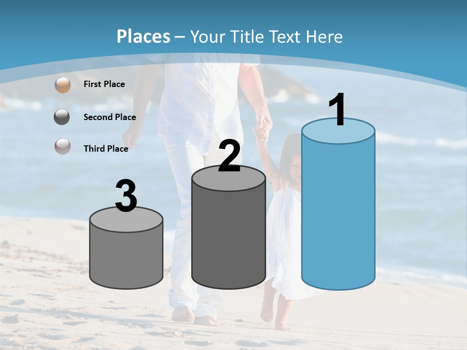 Playing Love Beach PowerPoint Template