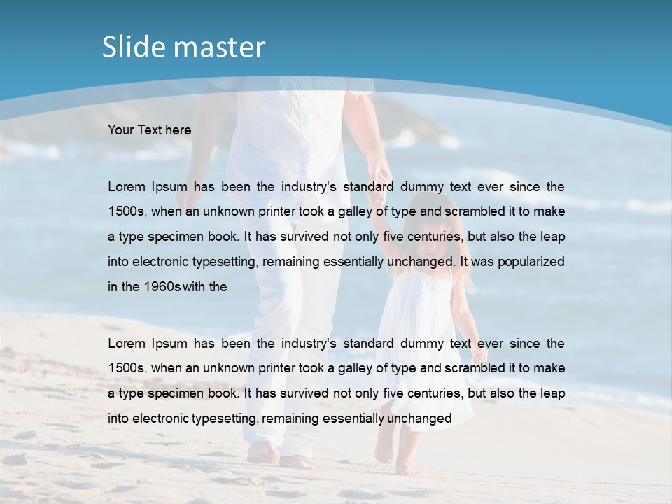 Playing Love Beach PowerPoint Template