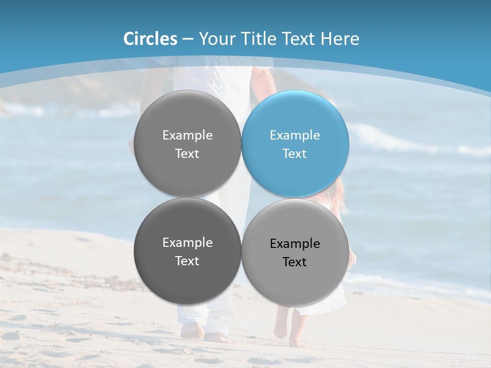 Playing Love Beach PowerPoint Template