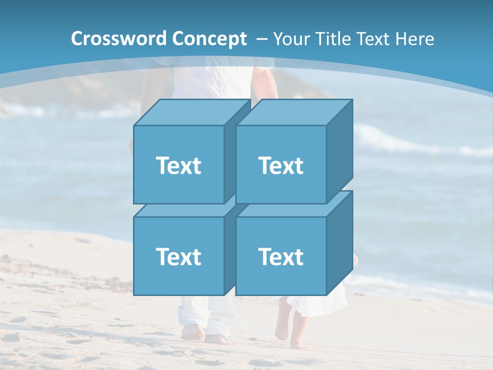 Playing Love Beach PowerPoint Template