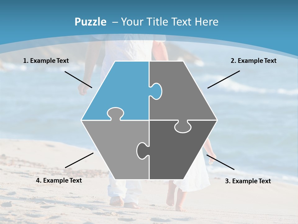 Playing Love Beach PowerPoint Template