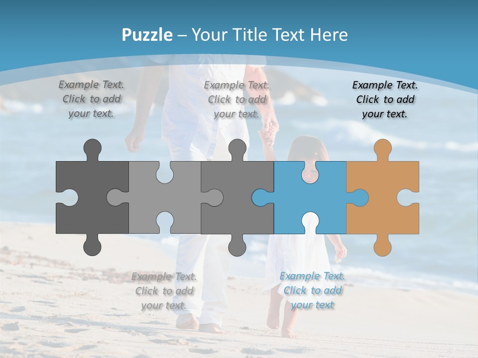 Playing Love Beach PowerPoint Template