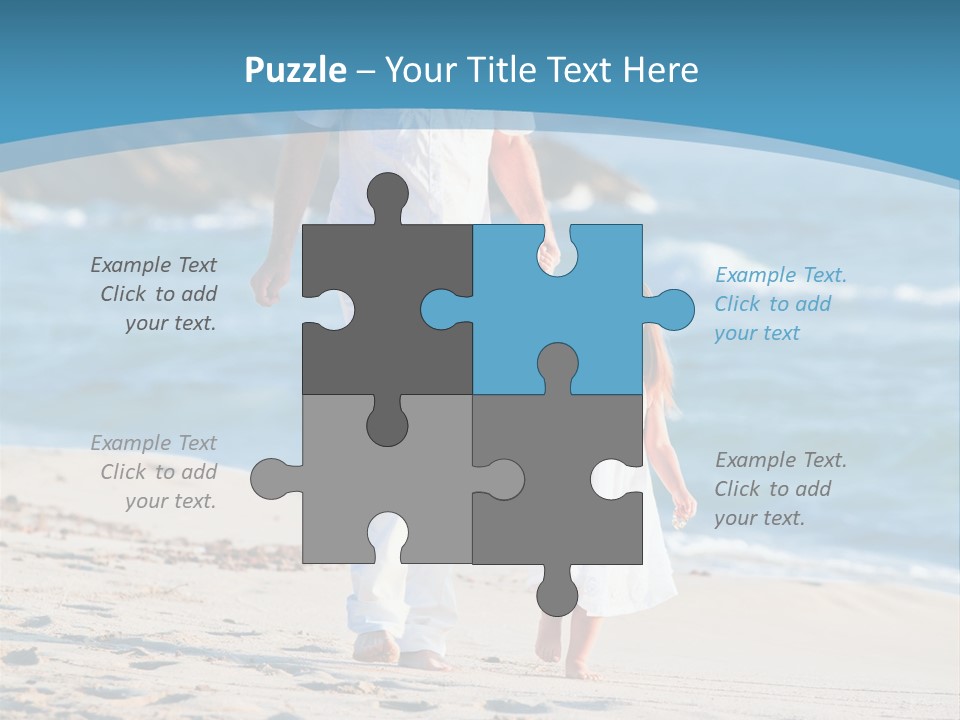 Playing Love Beach PowerPoint Template