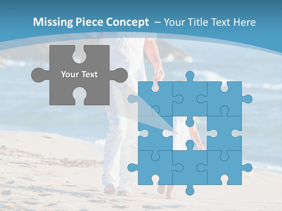 Playing Love Beach PowerPoint Template