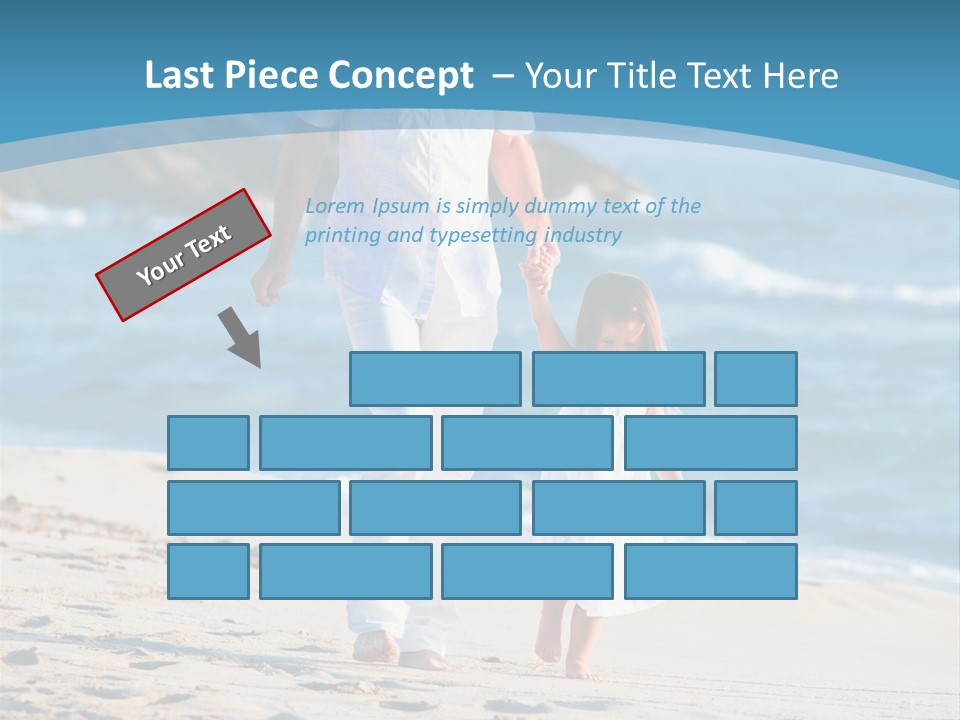 Playing Love Beach PowerPoint Template