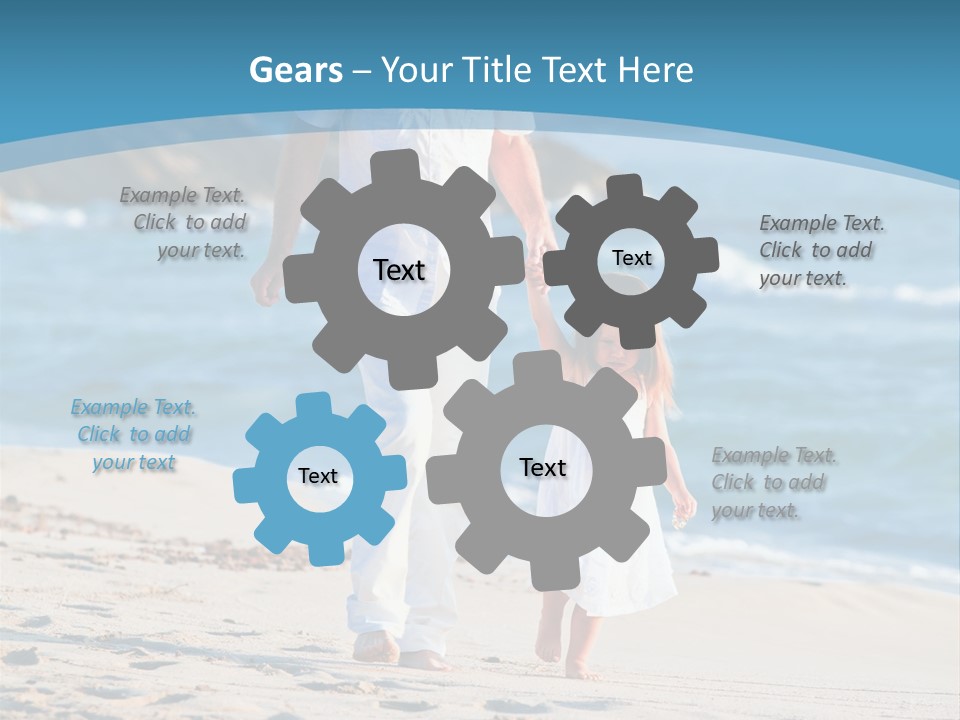 Playing Love Beach PowerPoint Template