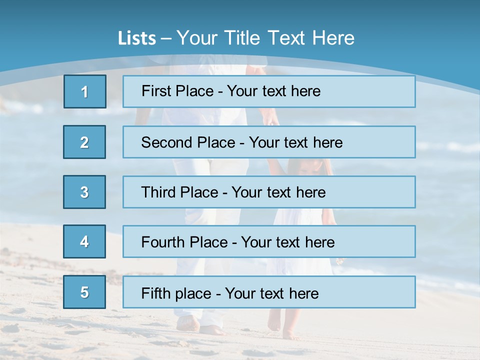 Playing Love Beach PowerPoint Template