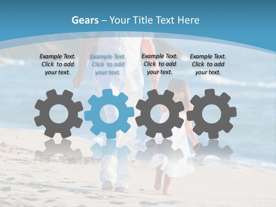 Playing Love Beach PowerPoint Template