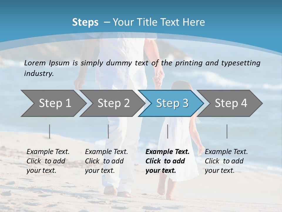 Playing Love Beach PowerPoint Template