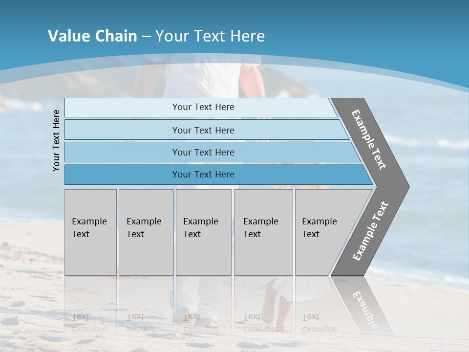 Playing Love Beach PowerPoint Template