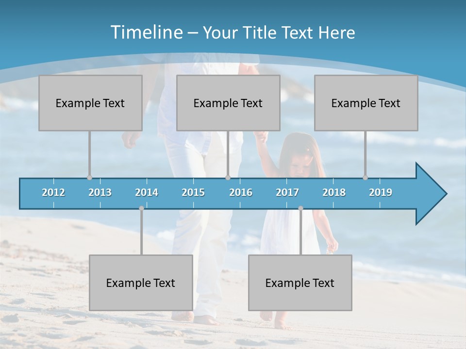 Playing Love Beach PowerPoint Template
