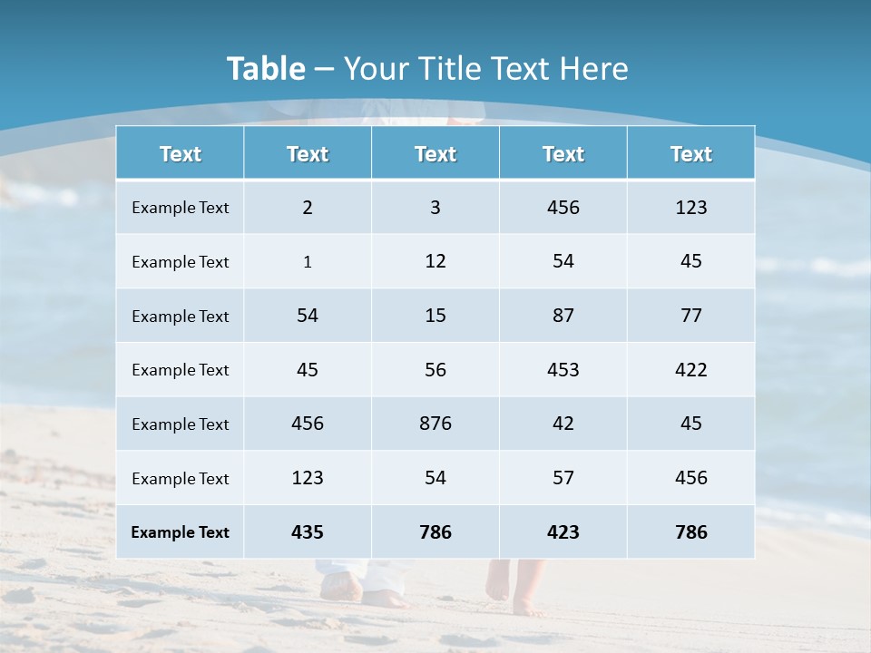 Playing Love Beach PowerPoint Template