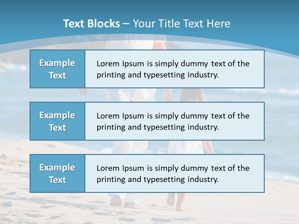 Playing Love Beach PowerPoint Template