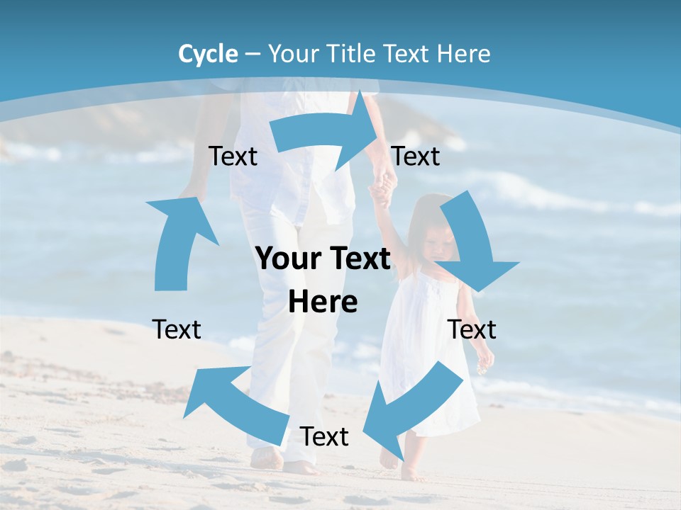 Playing Love Beach PowerPoint Template