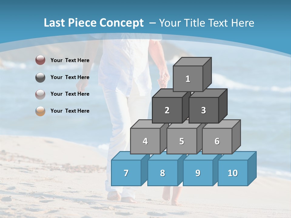 Playing Love Beach PowerPoint Template
