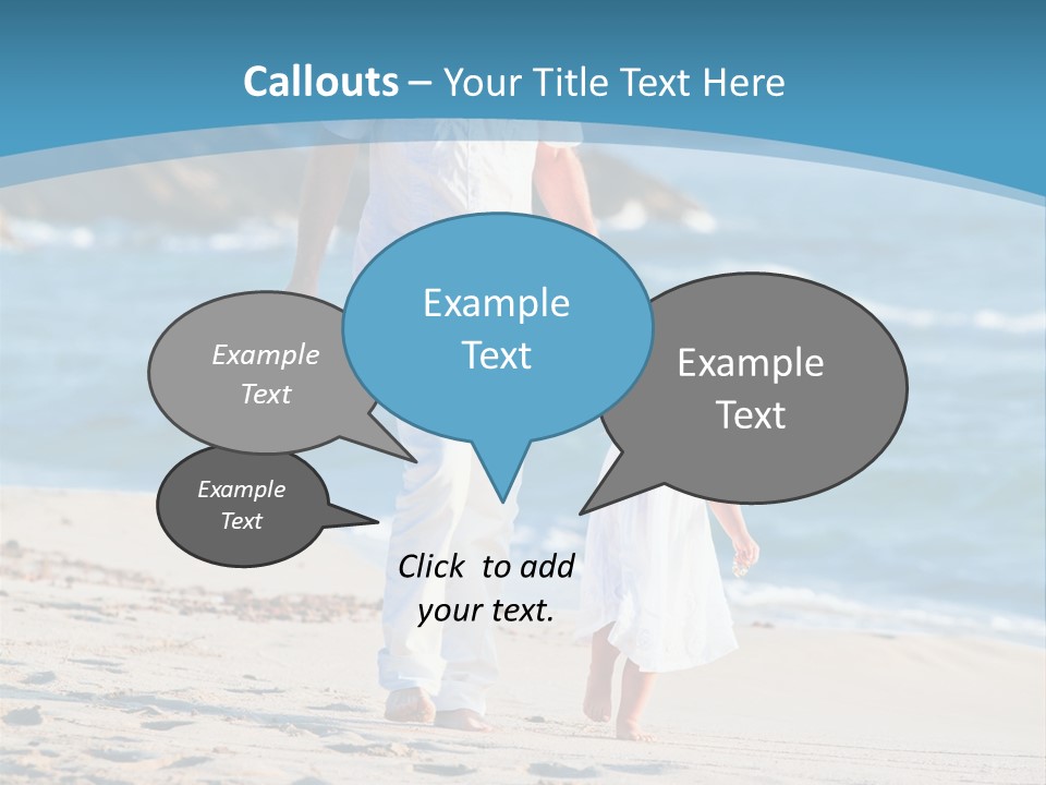 Playing Love Beach PowerPoint Template