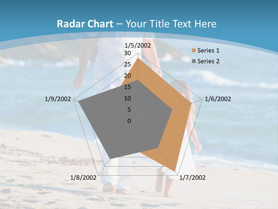 Playing Love Beach PowerPoint Template