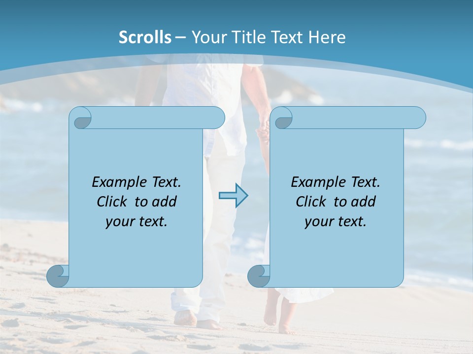 Playing Love Beach PowerPoint Template