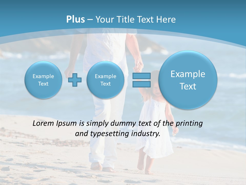 Playing Love Beach PowerPoint Template
