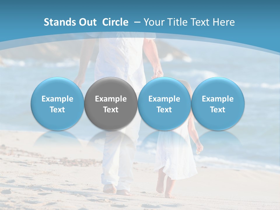 Playing Love Beach PowerPoint Template