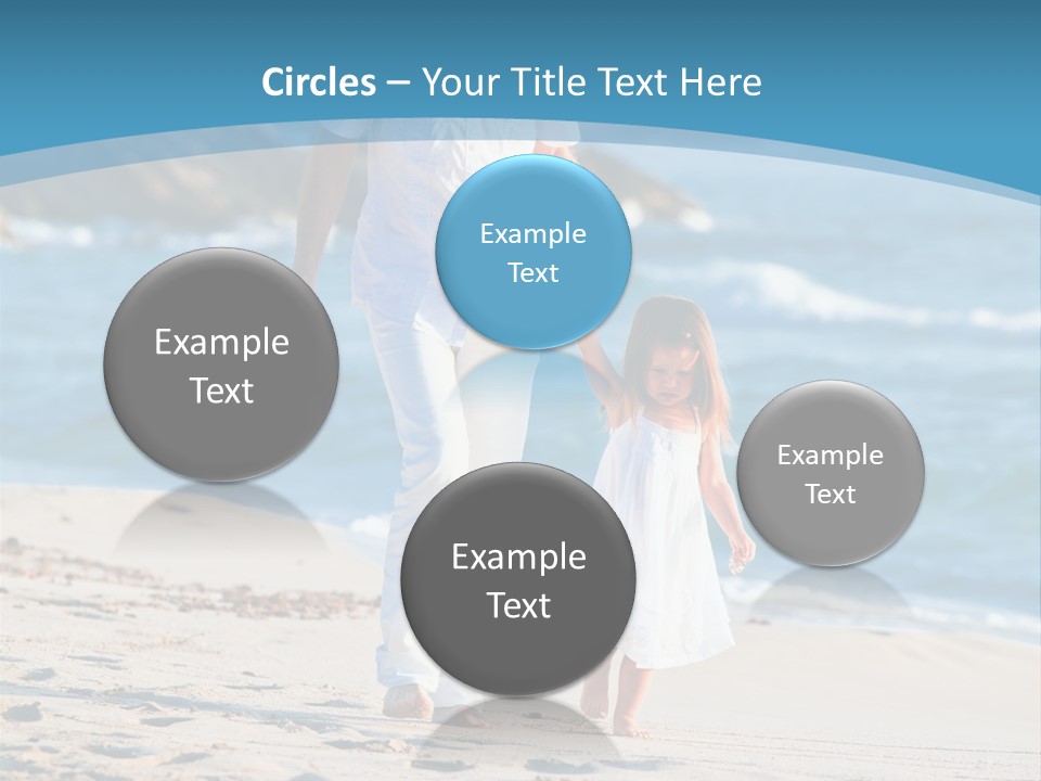 Playing Love Beach PowerPoint Template