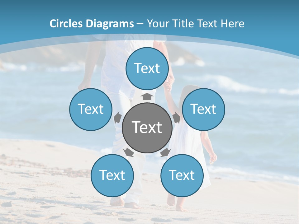 Playing Love Beach PowerPoint Template