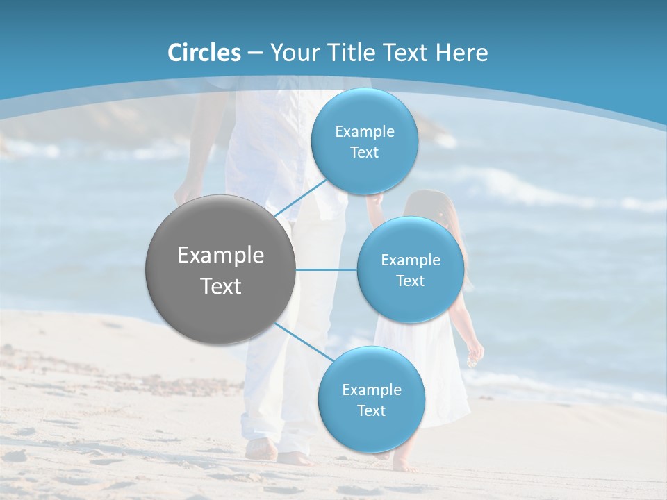 Playing Love Beach PowerPoint Template