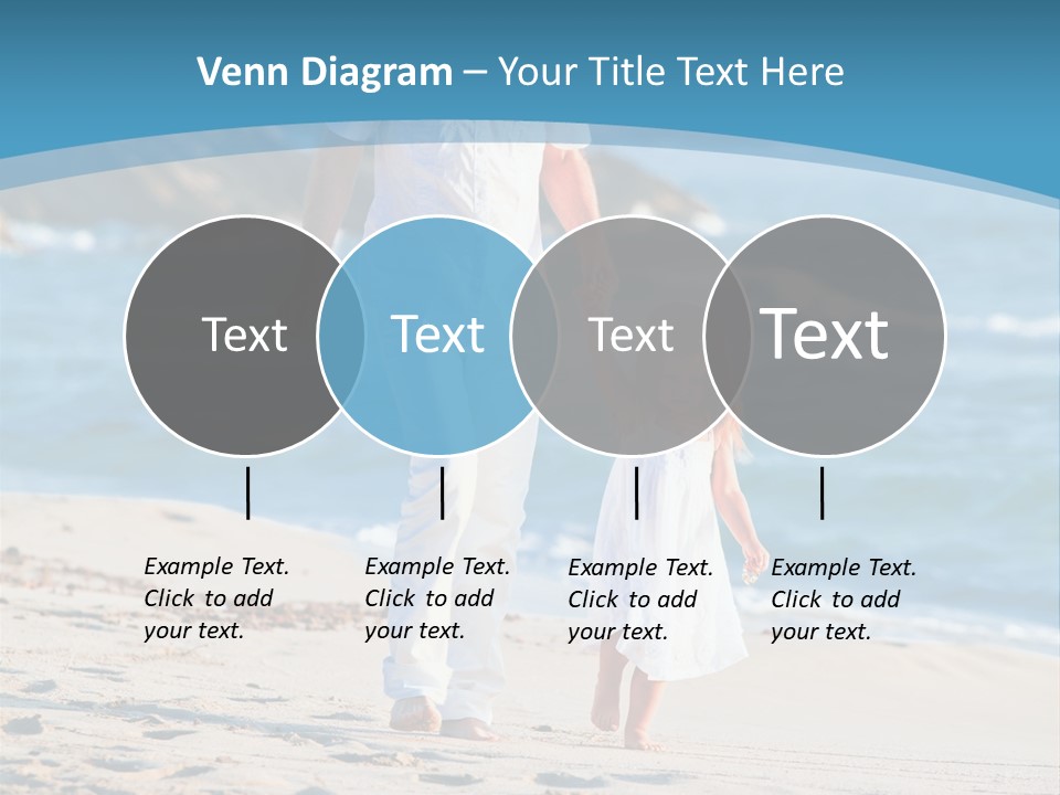 Playing Love Beach PowerPoint Template