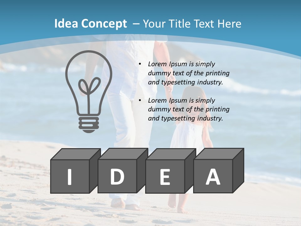 Playing Love Beach PowerPoint Template