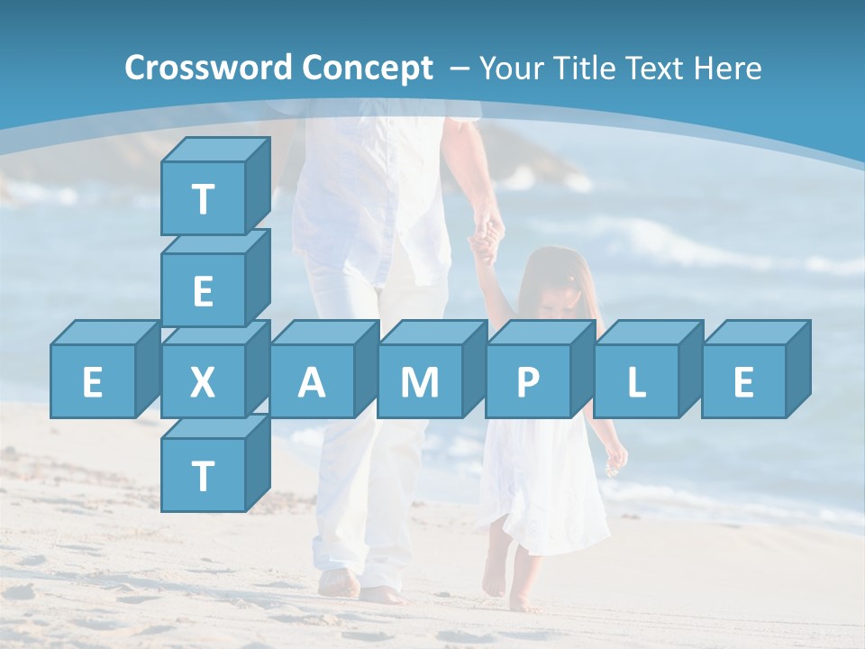 Playing Love Beach PowerPoint Template