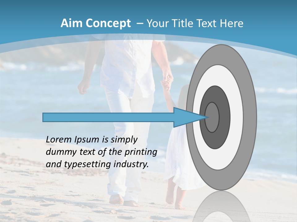 Playing Love Beach PowerPoint Template