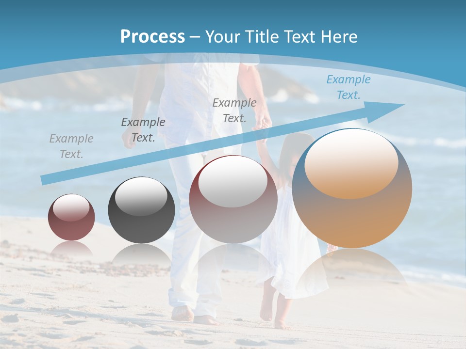 Playing Love Beach PowerPoint Template