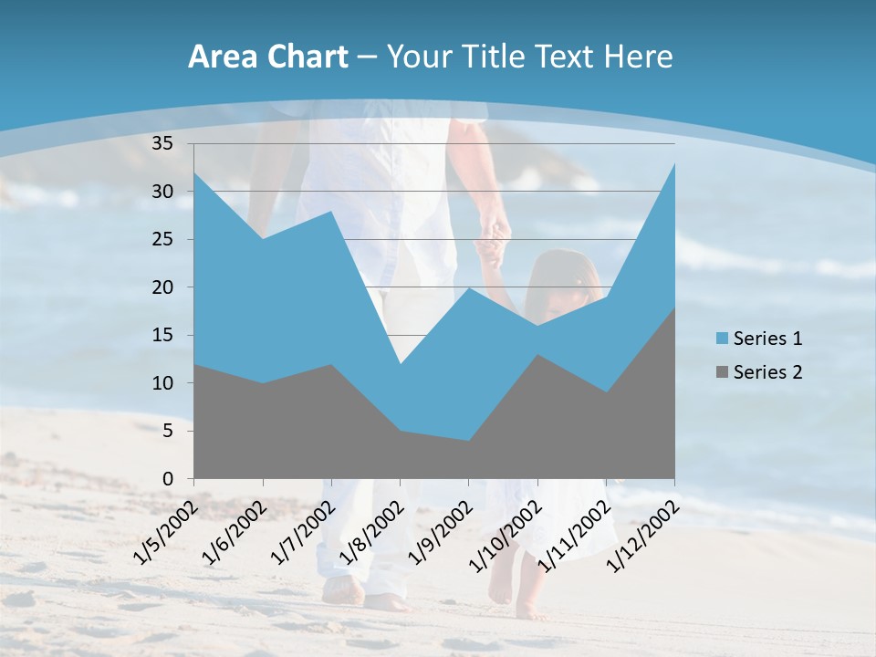 Playing Love Beach PowerPoint Template