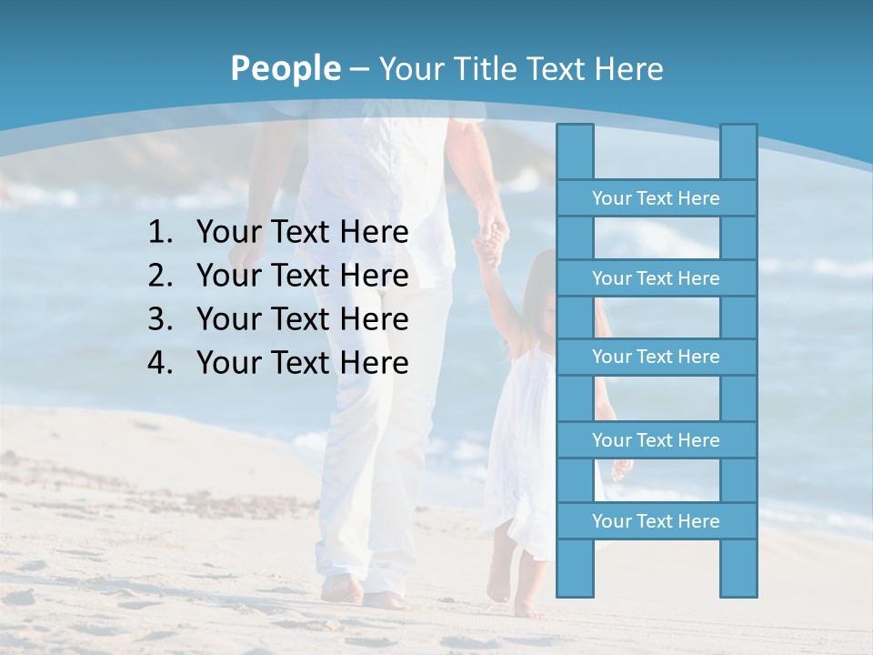 Playing Love Beach PowerPoint Template
