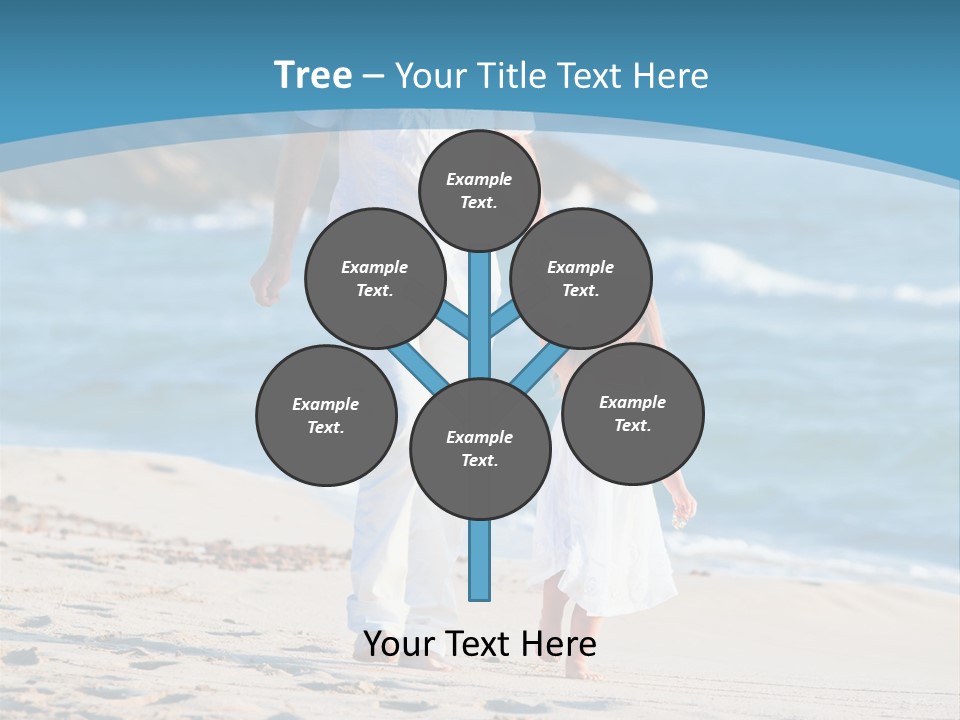 Playing Love Beach PowerPoint Template