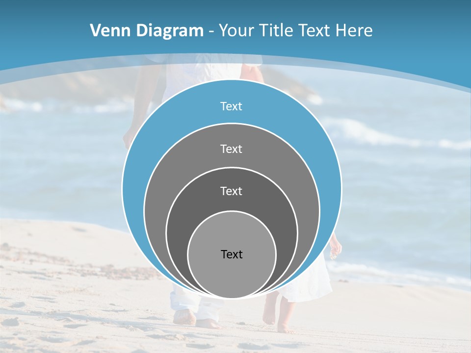 Playing Love Beach PowerPoint Template