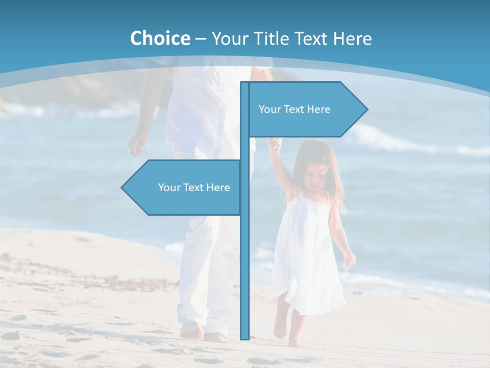 Playing Love Beach PowerPoint Template