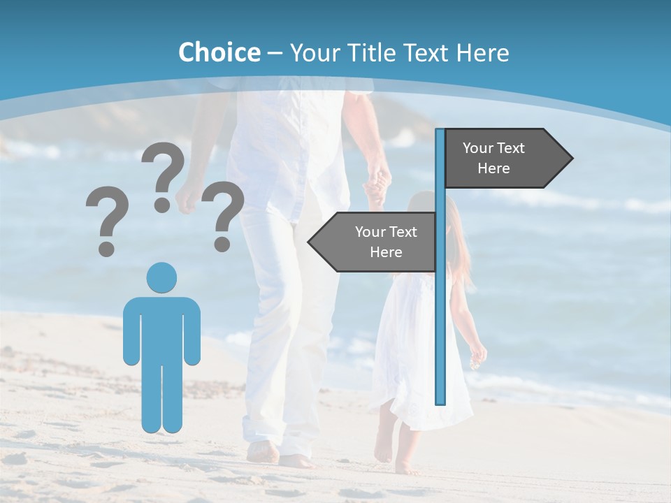 Playing Love Beach PowerPoint Template