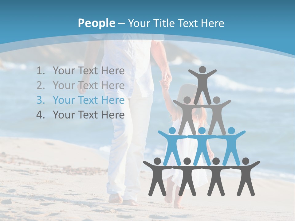 Playing Love Beach PowerPoint Template