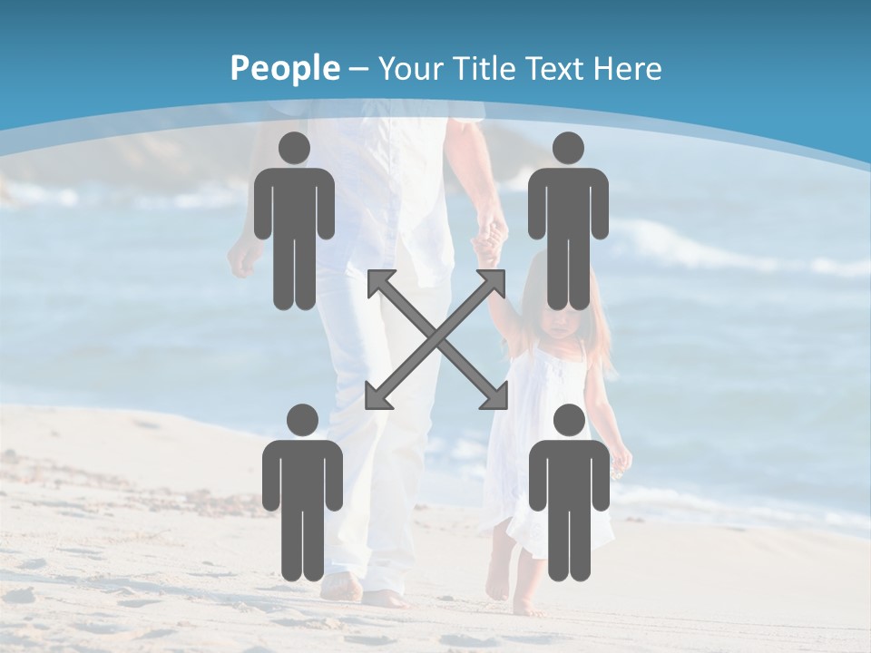 Playing Love Beach PowerPoint Template
