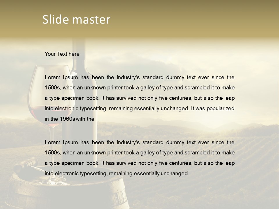 Still Life Bottle Wine Bottle PowerPoint Template