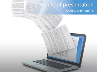 Mail Letter Page PowerPoint Template