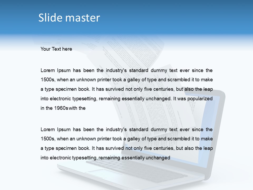 Mail Letter Page PowerPoint Template