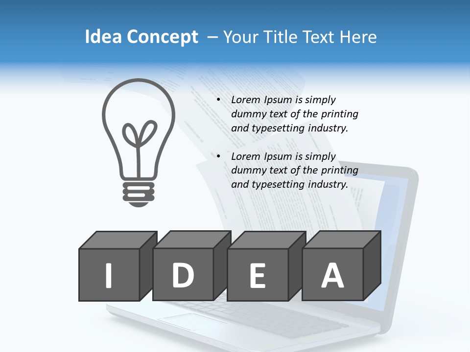 Mail Letter Page PowerPoint Template