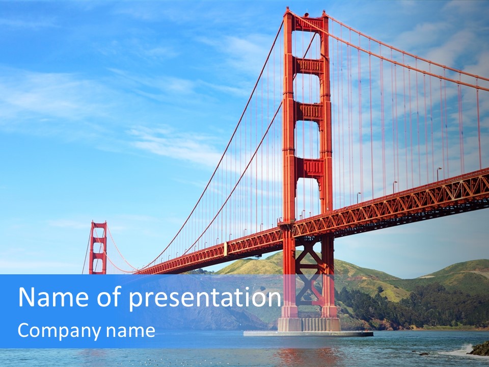 Architecture Bridge Cable PowerPoint Template