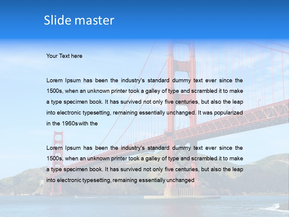Architecture Bridge Cable PowerPoint Template
