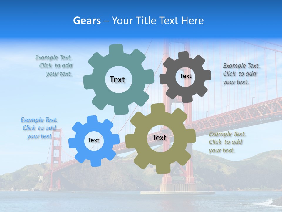 Architecture Bridge Cable PowerPoint Template