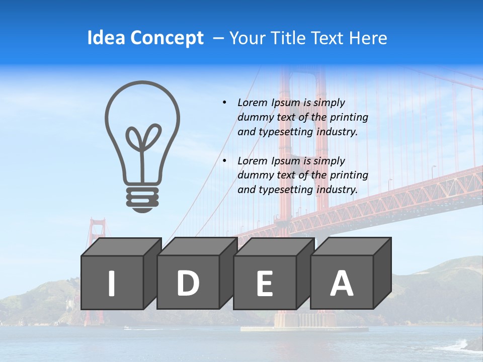 Architecture Bridge Cable PowerPoint Template