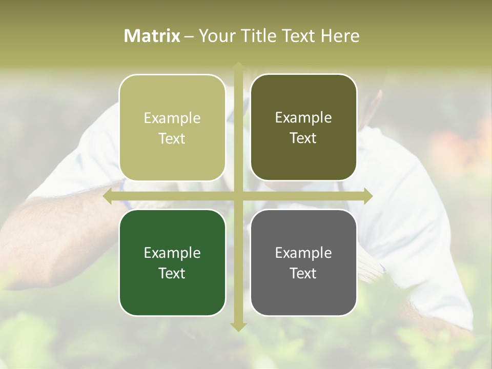 Secateurs Gardener Blue Collar PowerPoint Template