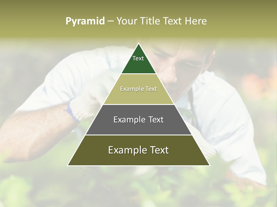 Secateurs Gardener Blue Collar PowerPoint Template